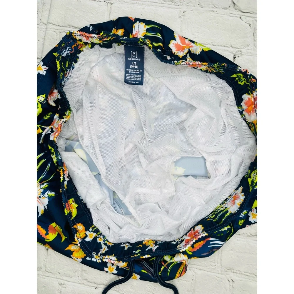 Men’s George Hawaiian Hibiscus Floral Swim Shorts